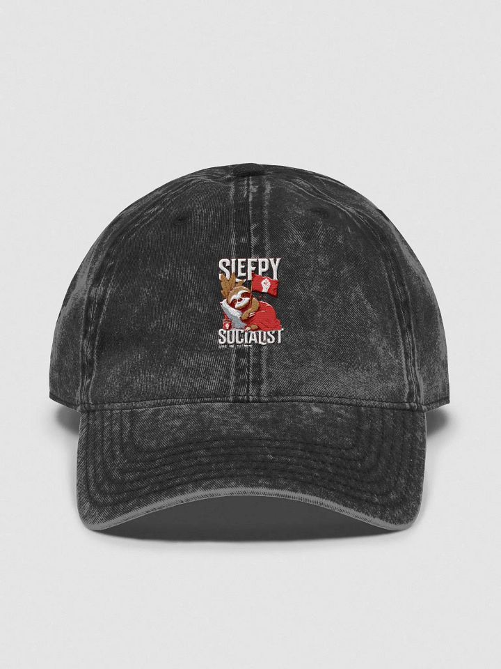 Pris - Sleepy Socialist Otto Vintage Wash Dad Hat (front emblem) product image (1)