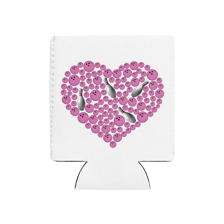 Heart Bowling Strike Can Cooler product image (1)
