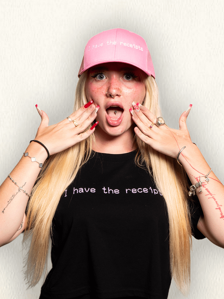 I have the receipts. black/pink, oversized tee product image (1)