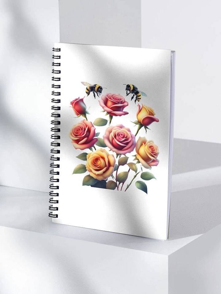 Honey Bees and Roses Graphical Design Spiral Notebook product image (2)