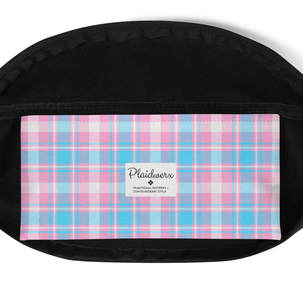 Baby Blue, Pink, and White Plaid Fanny Pack product image (6)