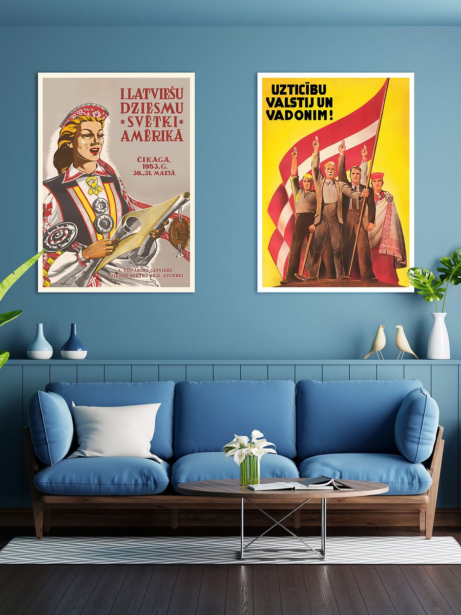 Latvia retro poster, 1938 — retro vintage travel poster, retro travel art, retro travel wall art product image (2)