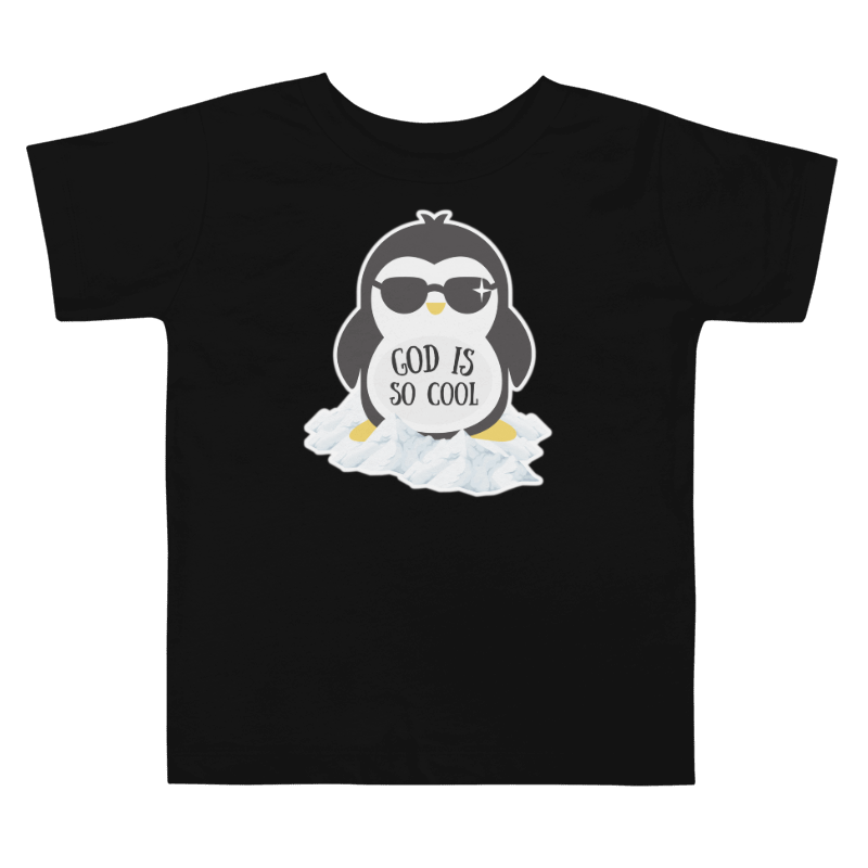God Is So Cool Penguin Toddler T-Shirt product image (3)