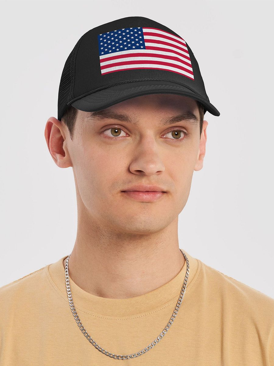 Valucap Foam Trucker Hat USA Flag product image (5)