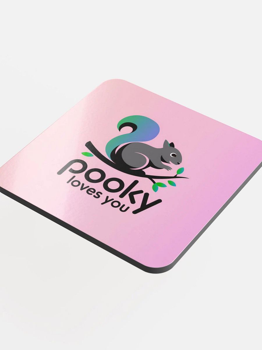 Coaster or micro art piece: stylized pooky loves you pink product image (4)