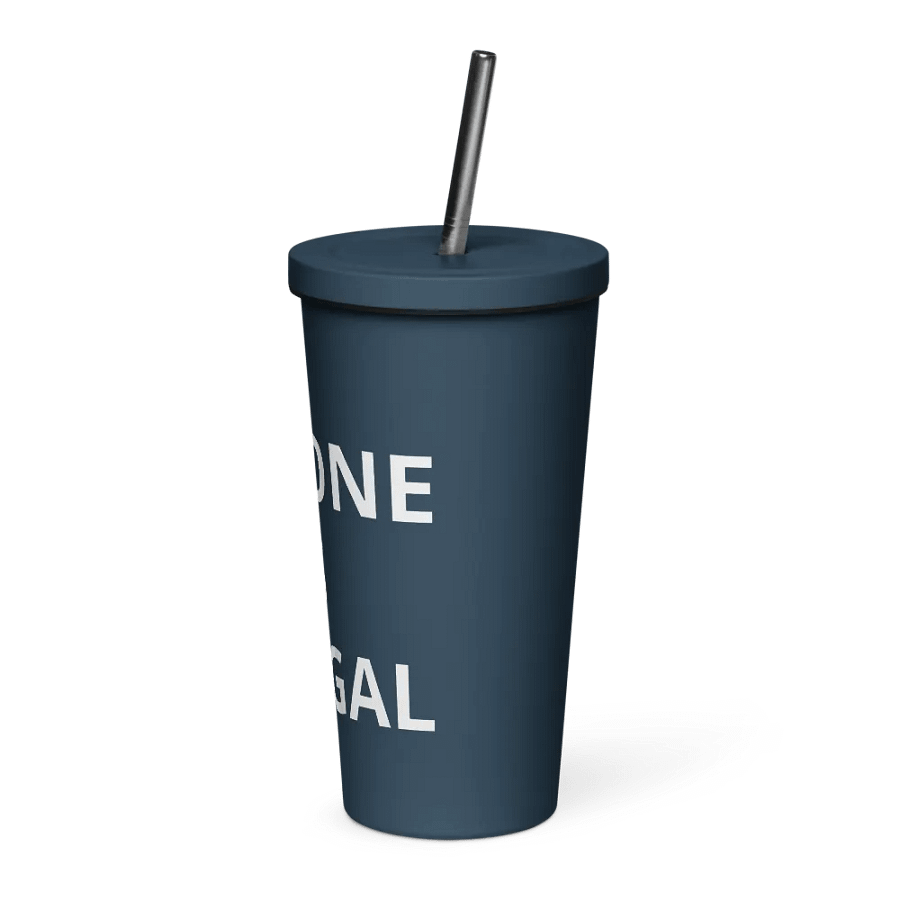 Pris-No One Is Illegal -INSULATED TUMBLER WITH A STRAW product image (3)