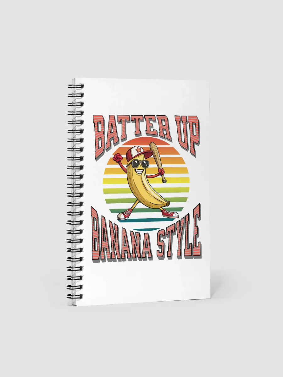 Batter Up Banana Style Baseball Spiral Notebook product image (2)