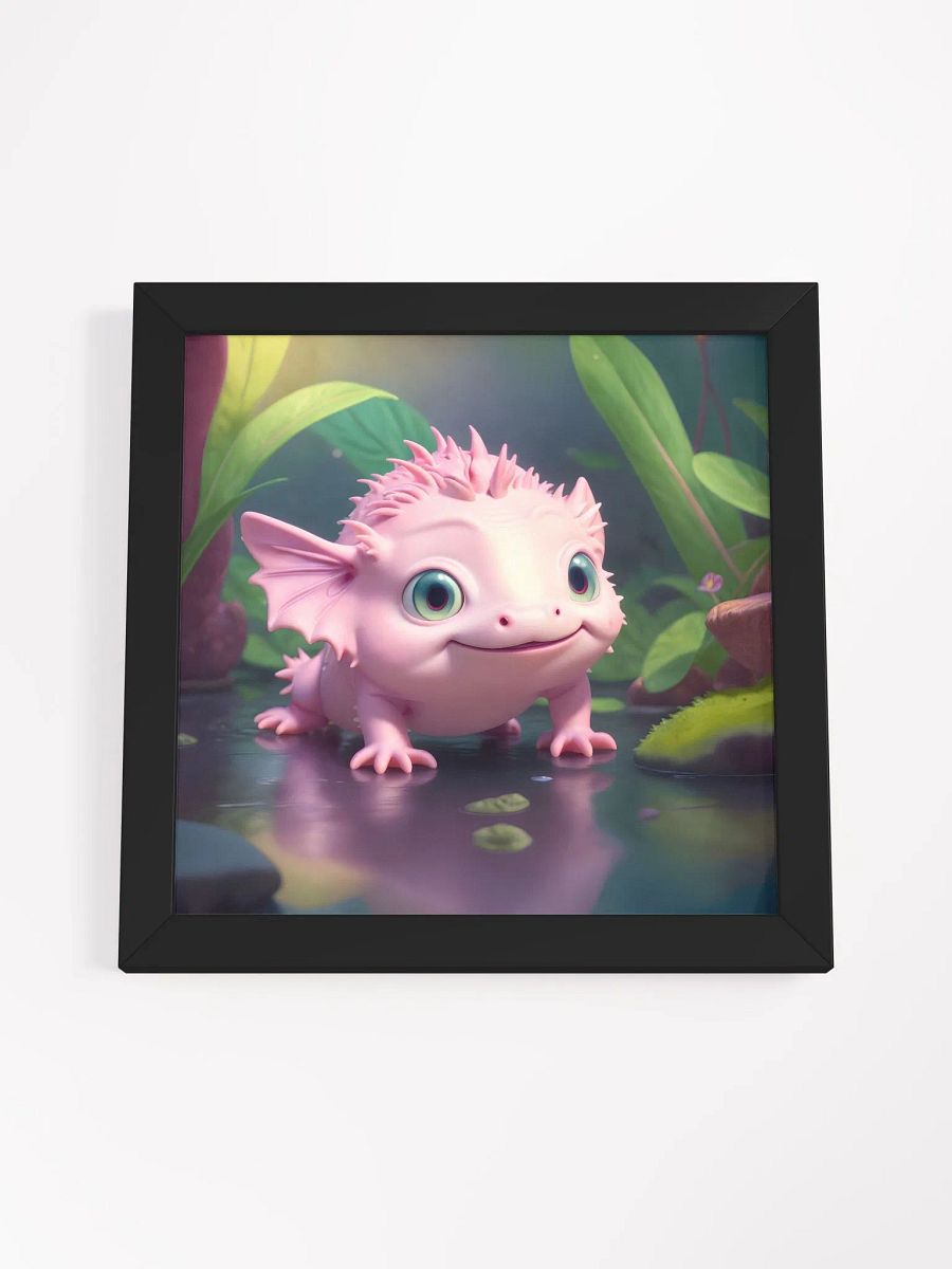 Endangered Species - Mexico - Axolotl Eco-Friendly Ayous Wood Framed Poster product image (4)