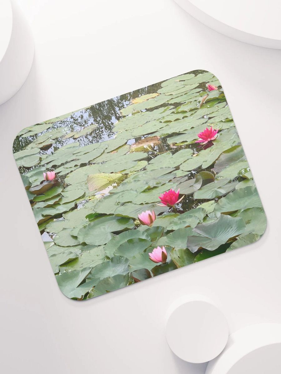 Pink Water Lilies in a Pond Tranquility Mouse Pad product image (2)