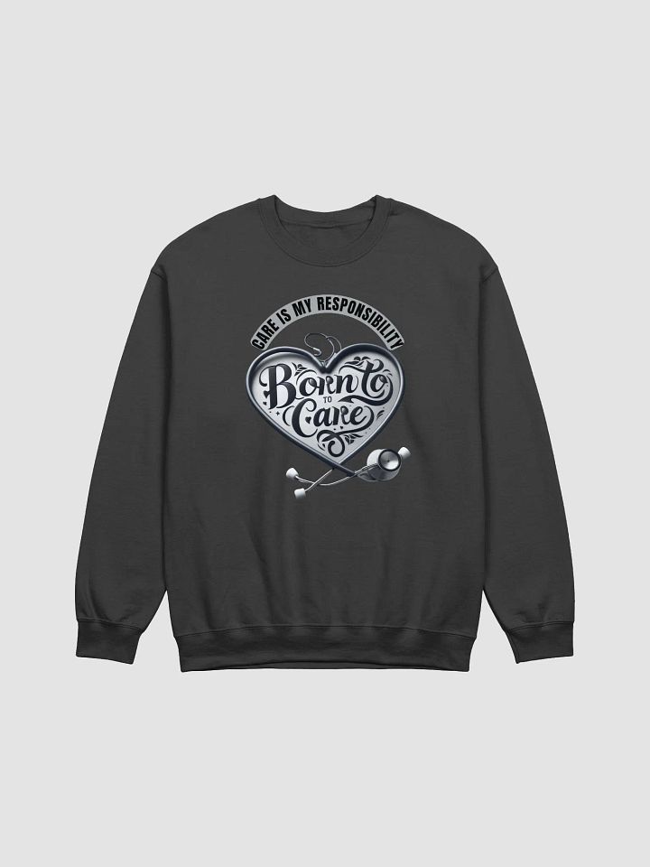 Born to Care Heart Stethoscope Crewneck product image (3)