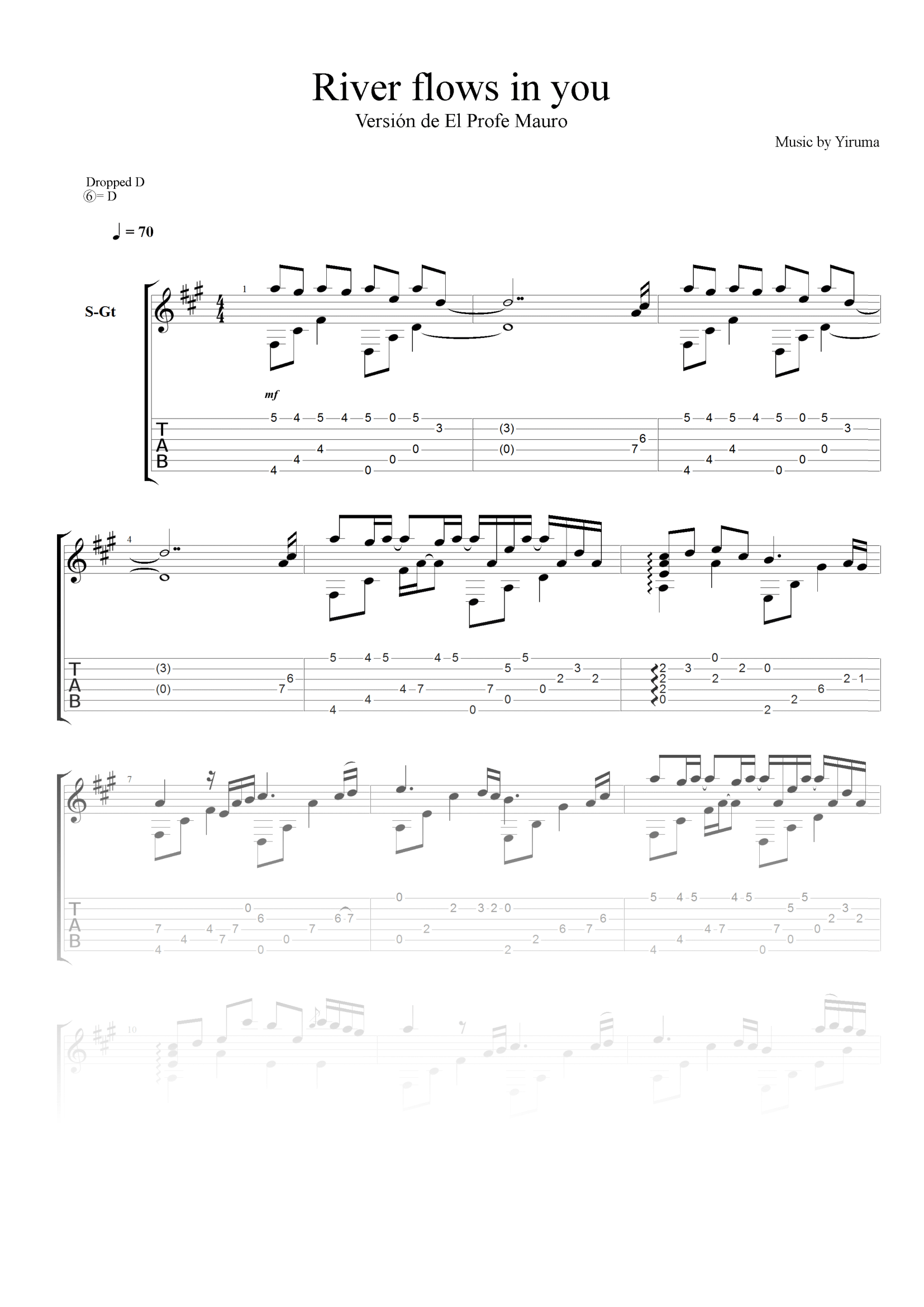 River flows in you - Partitura + Tabs product image (1)