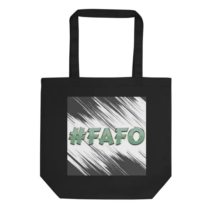 FAFO Black and White tote bag product image (1)