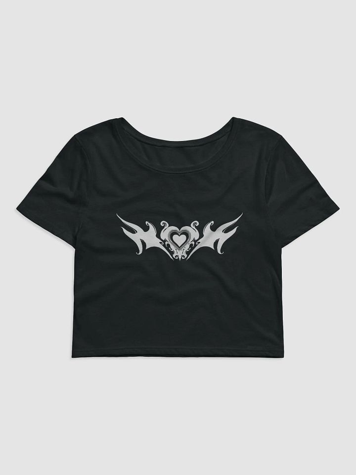 [MATCHING] cyber heart - black baby tee 𓆩🖤𓆪 product image (1)