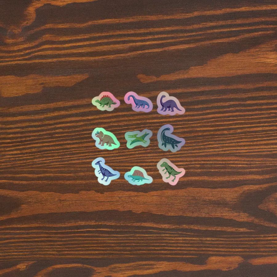 Dino Delight Holographic Sticker Pack product image (3)