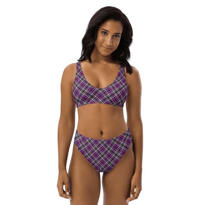 Purple, Gray, and Black Plaid Bikini product image (1)