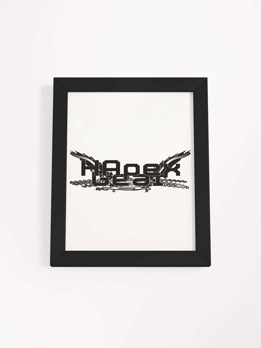 Framed - High-Quality Matte Poster - Embroidered - Black HApex Gear White Logo product image (1)