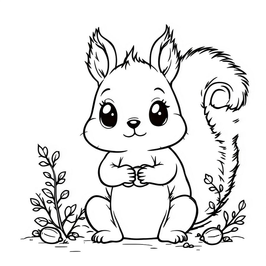 18 Free Squirrels Coloring Page Digital Art - Fun and Creative Designs for All Ages product image (6)