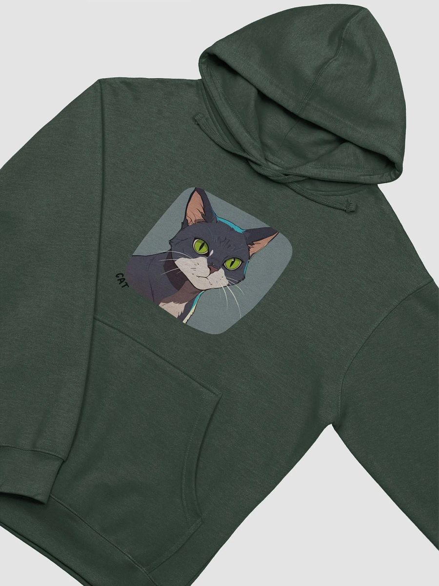 Stylish Cat Illustration Midweight Hoodie product image (3)