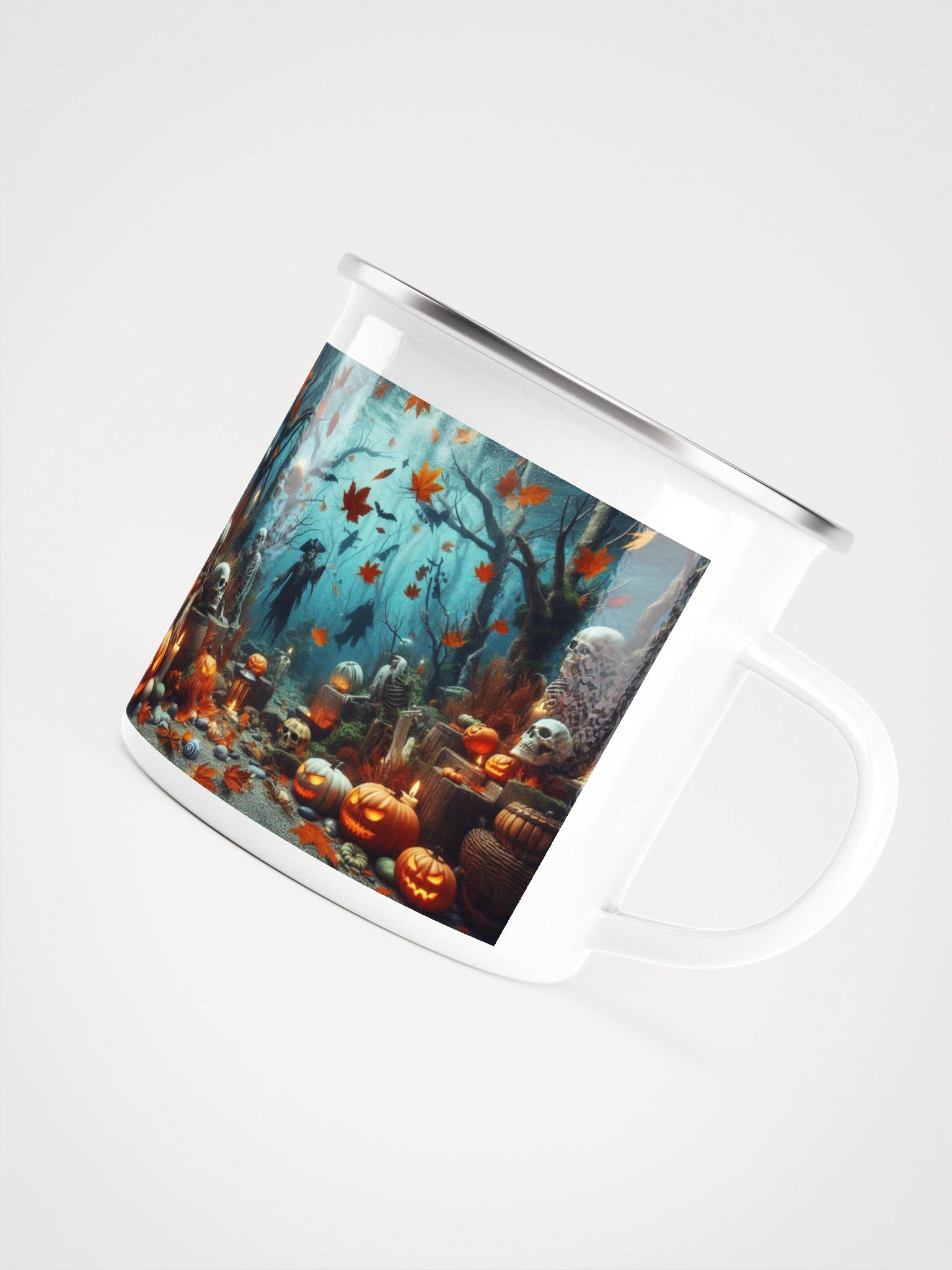 Underwater Halloween Forest Enamel Mug product image (5)