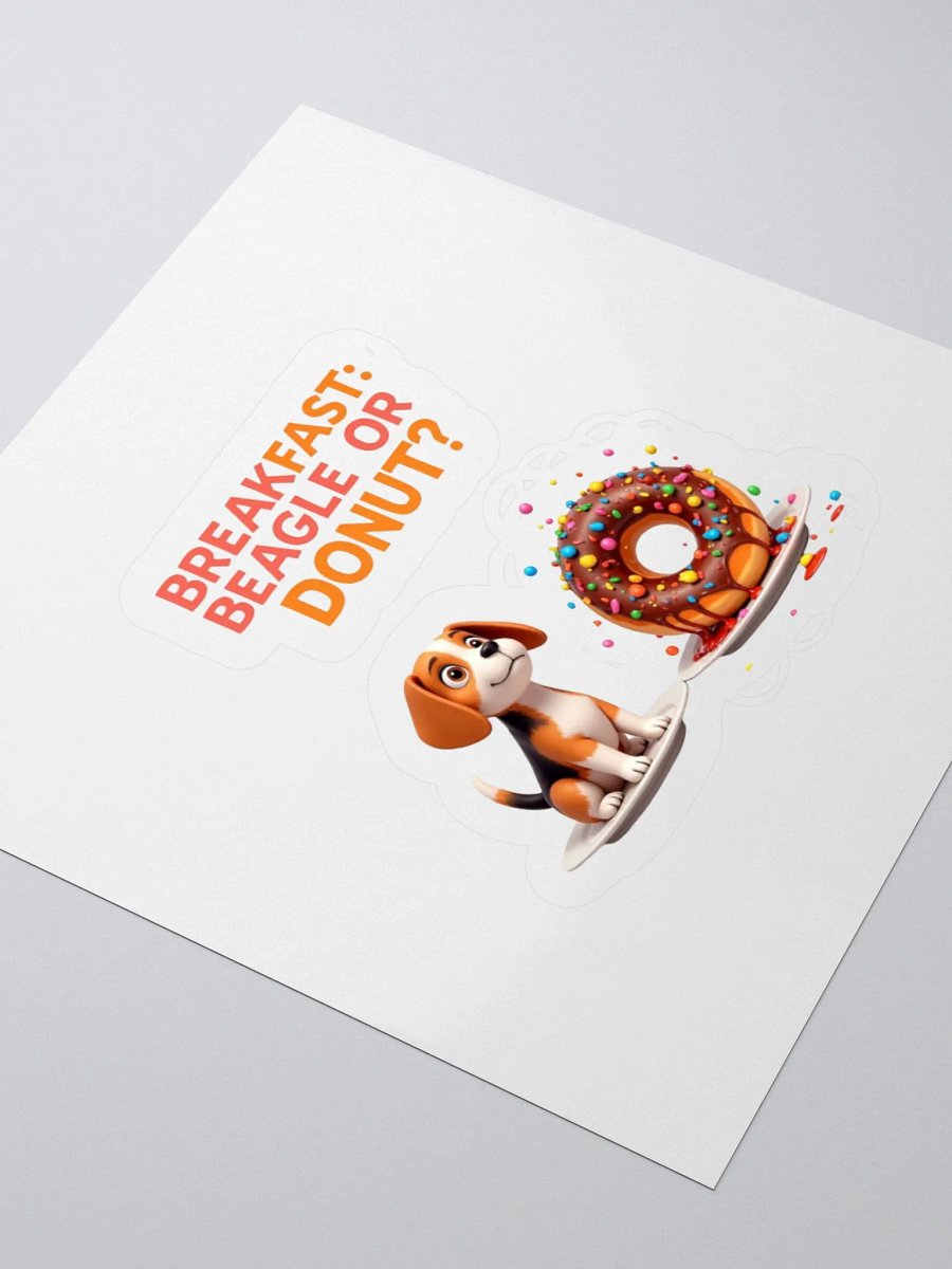 Beagle vs. Donut Kiss Cut Stickers product image (7)