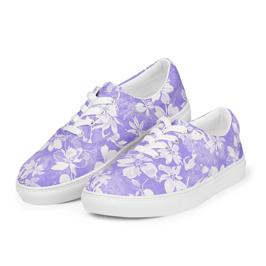 Floral Delight Lace-Up Canvas Shoes product image (1)