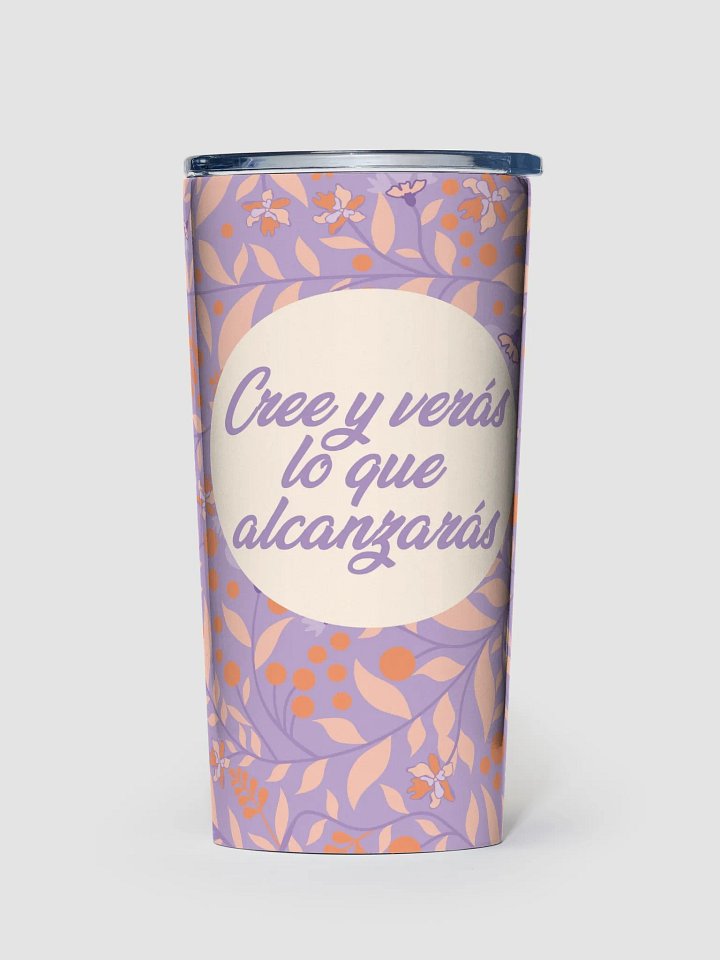 Believe & Achieve Floral Tumbler product image (1)