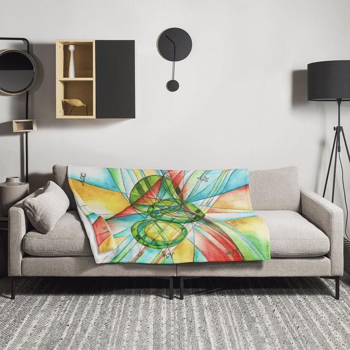 Circles to Circles #4 - Stereographic Projection Mathematical Art Blanket product image (1)