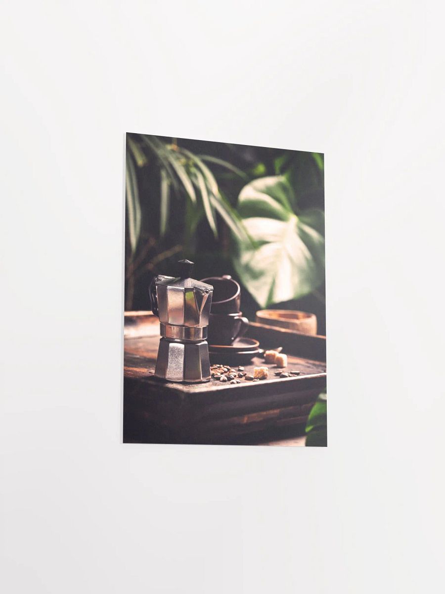 Coffee cups and beans — Photo paper glossy poster. Kitchen decor, coffee poster, coffee print, coffee photo, kitchen art product image (8)