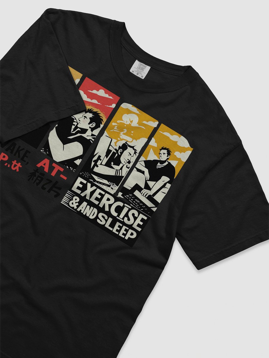 Global Wellness Mantra | Wake, Eat, Exercise, Sleep Art Heavyweigh T-Shirt product image (26)