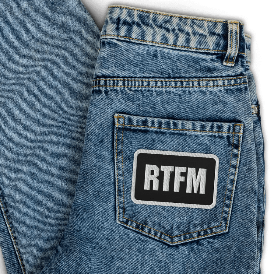 RTFM Embroidered Patch product image (3)