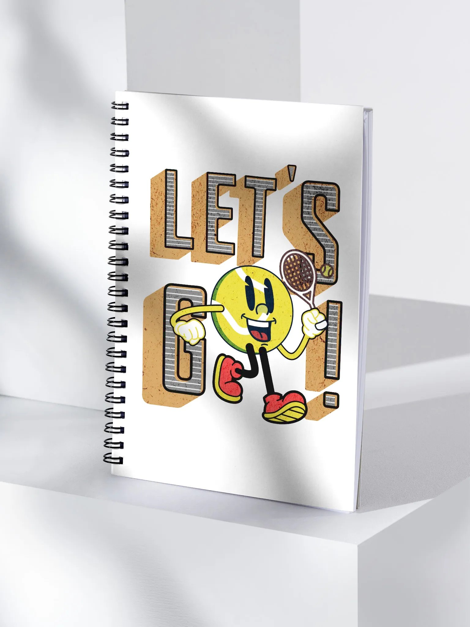 Lets Go Mascot Tennis Ball Spiral Notebook product image (1)