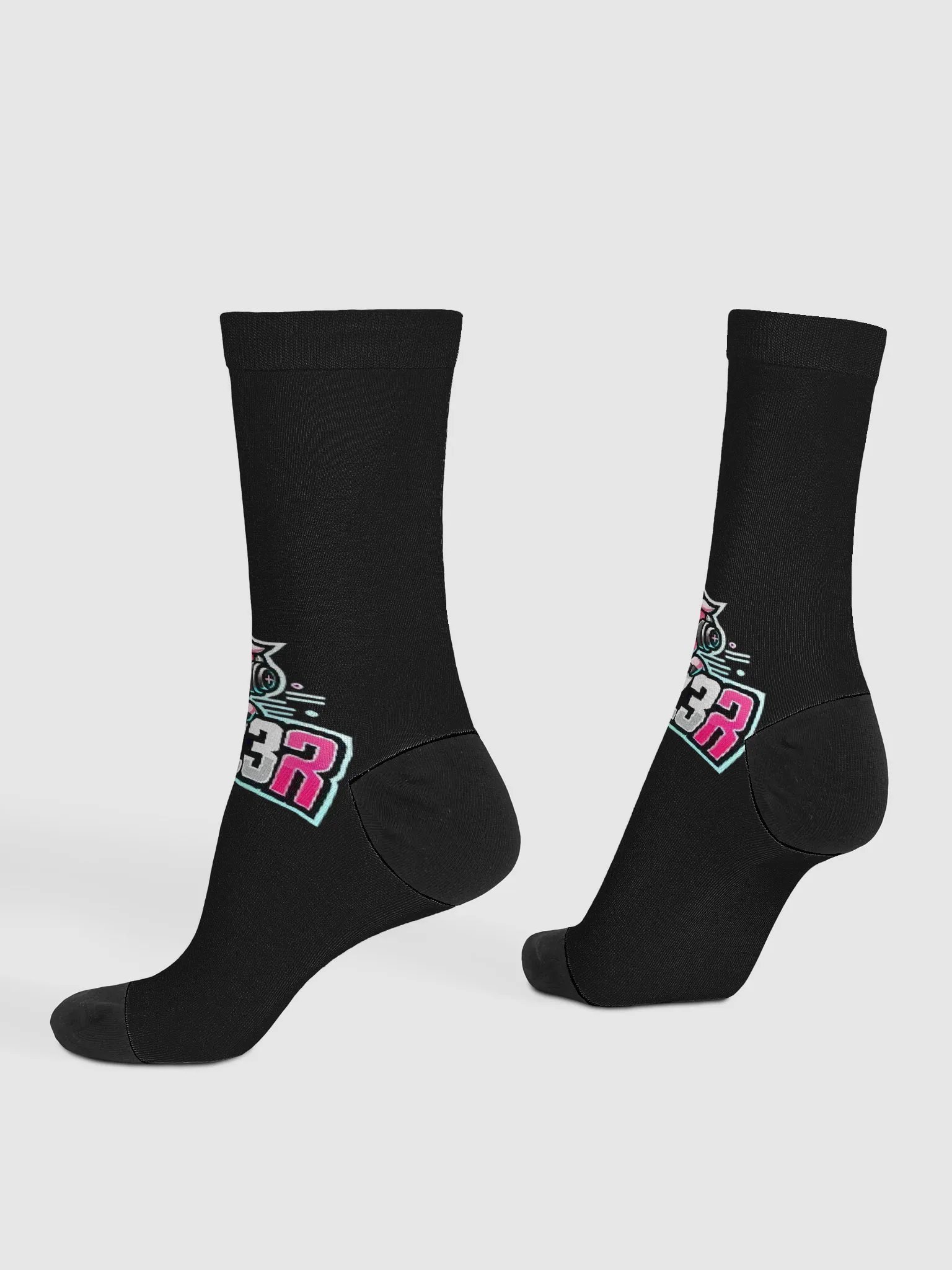 TraZ3r Logo Custom Black Socks - Mooski Inspired product image (4)