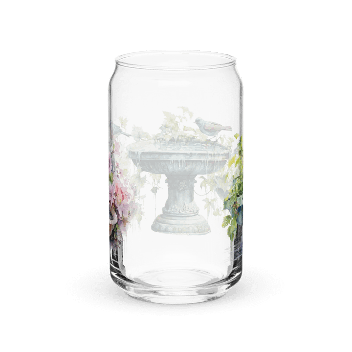 Serene Birdbath Glass Can Sipper product image (2)