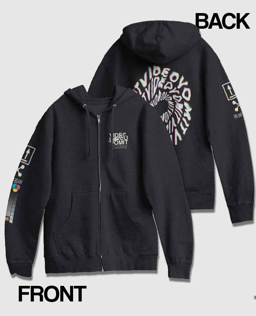 videovomit PAPERJAM zipper hoodie product image (1)