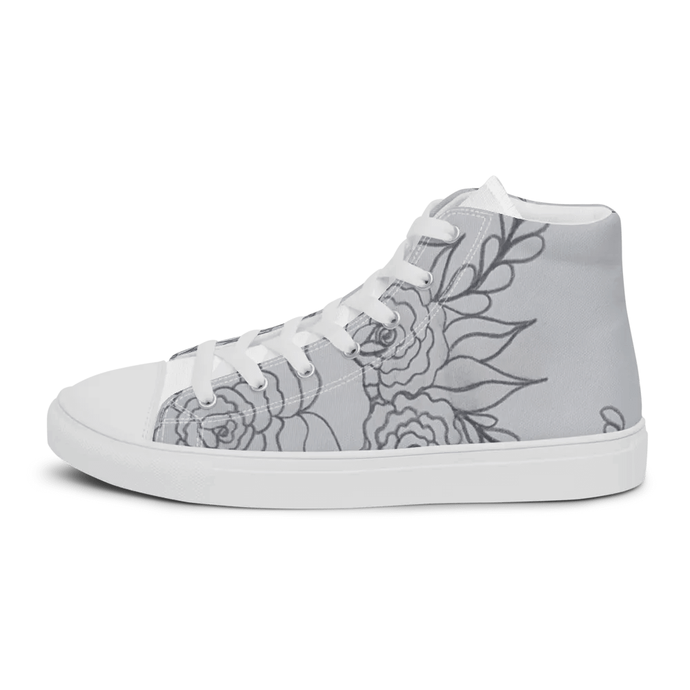 Lorrens black & white rose print shoes product image (7)
