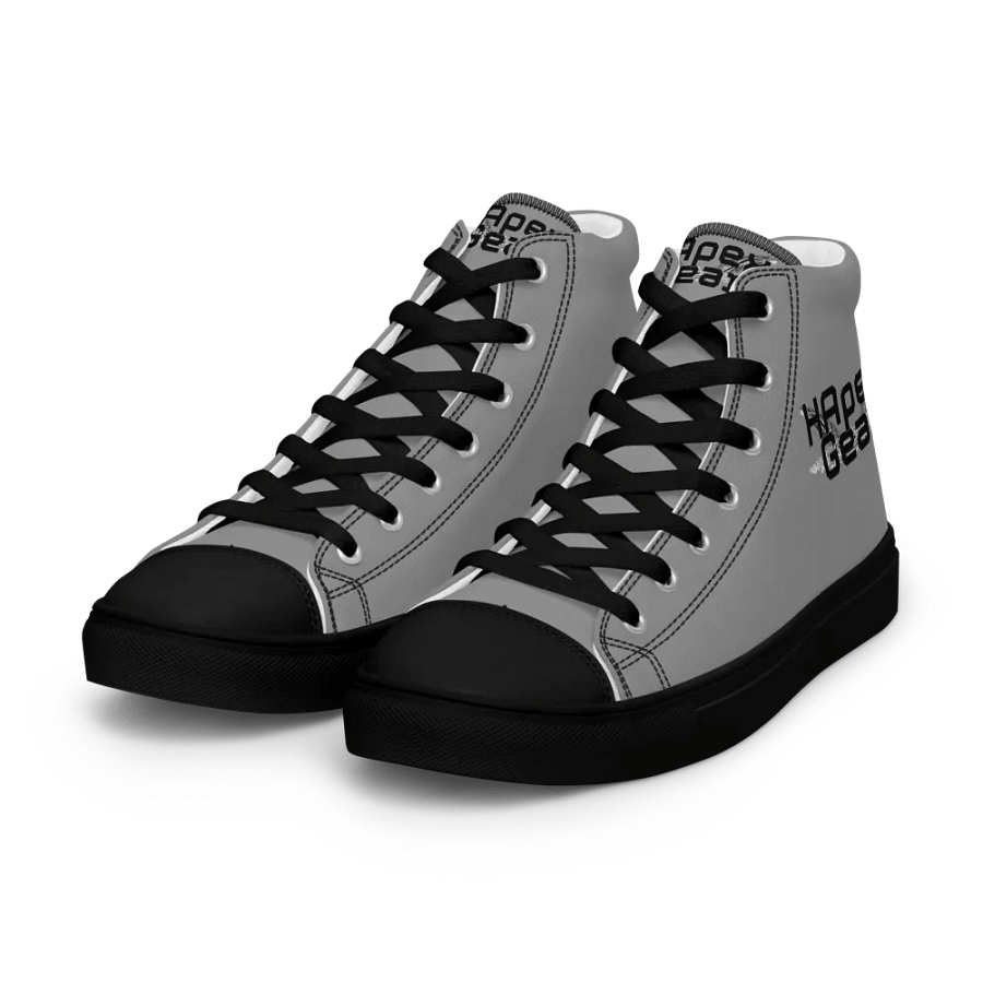 Black HApex Gear Black Logo Women's High Top Canvas Shoes product image (7)