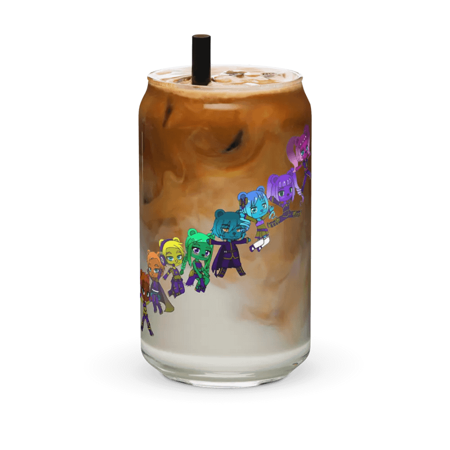 Shadow Bears (Leap of Happiness) can-shaped glass product image (6)