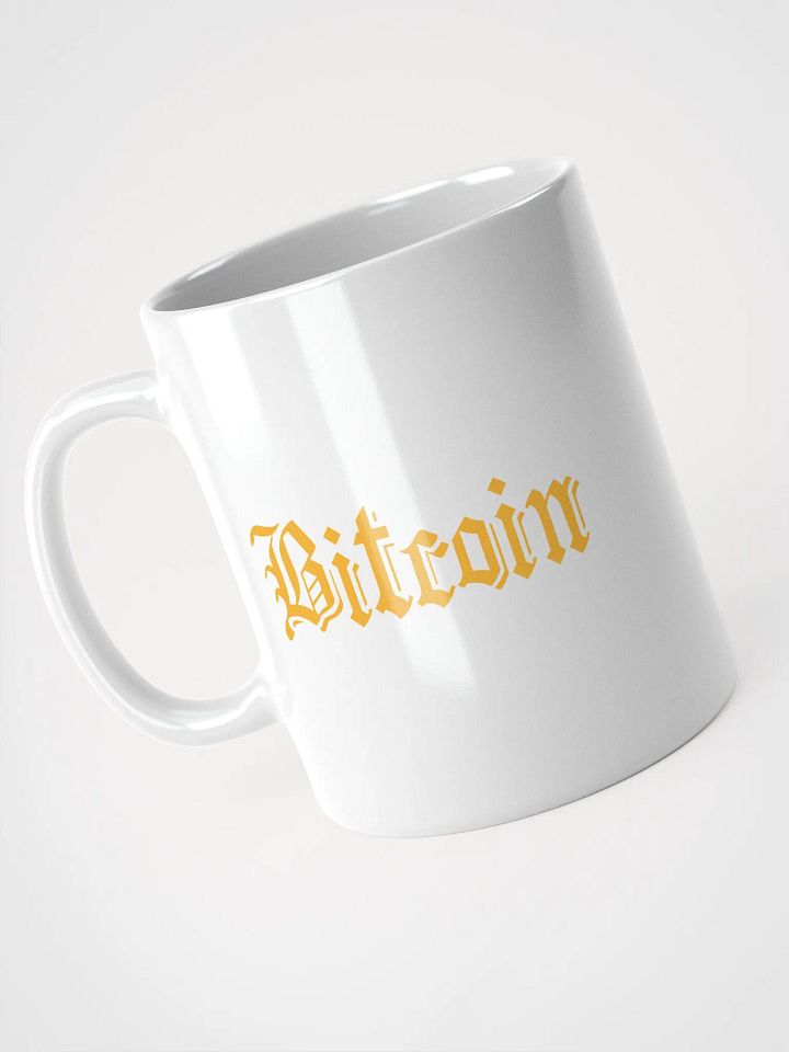 Golden Bitcoin Typography Mug product image (2)