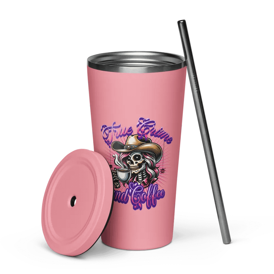 True Crime Skeleton & Coffee Insulated Tumbler product image (4)