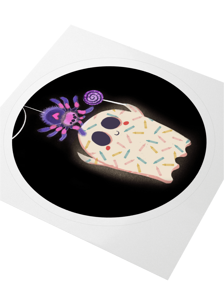 Little Ghost & the Pet Spider - Vinyl Sticker product image (3)