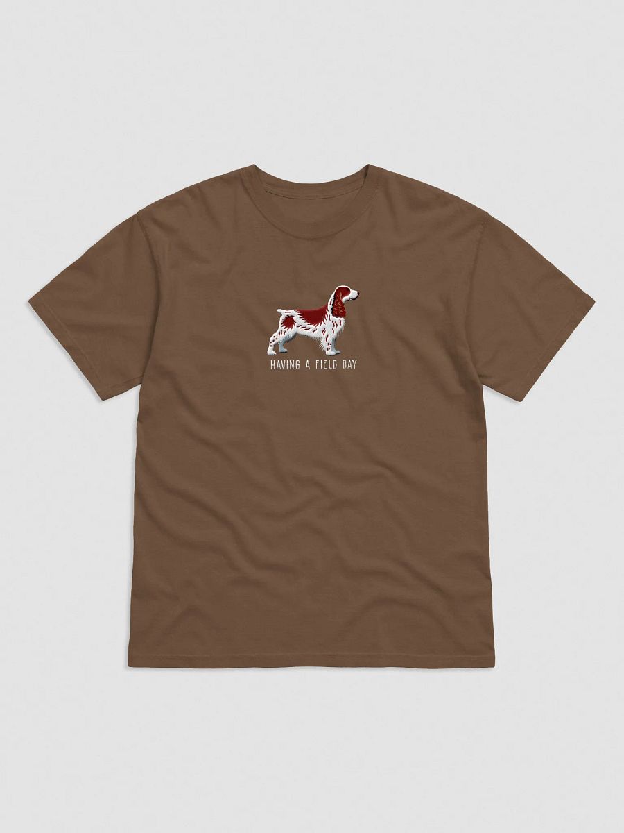 Having a Field Day T-Shirt(Embroidered) of a Field Spaniel(Liver & Tan) product image (17)