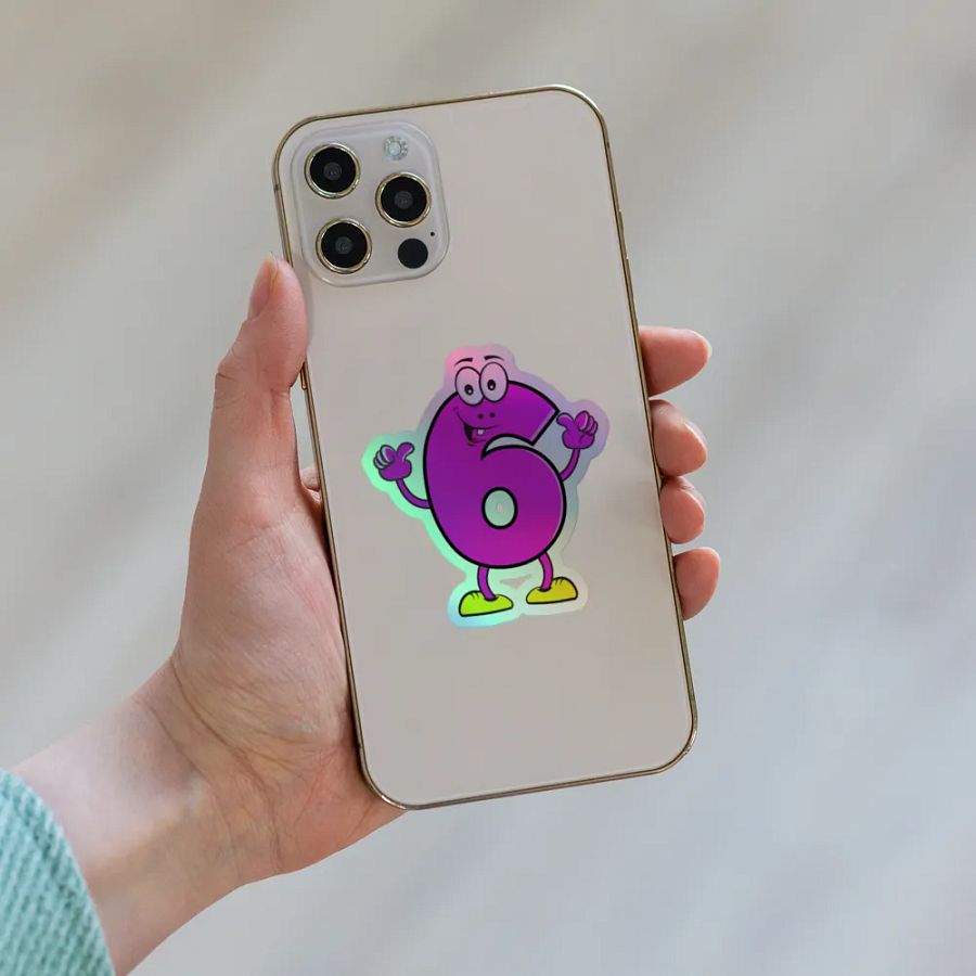 Number 6 Holographic Sticker Set product image (8)
