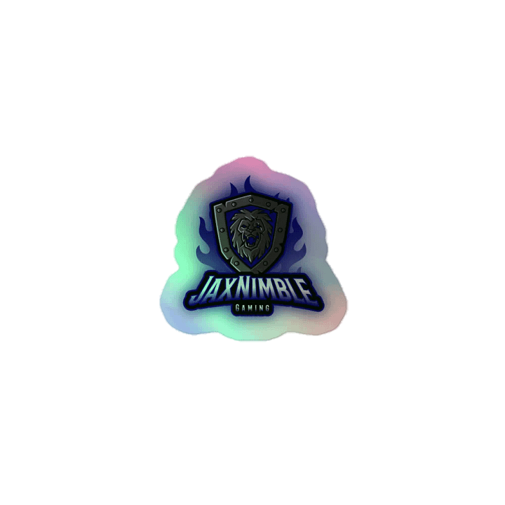 Blue Lion Shield Holographic Sticker product image (1)