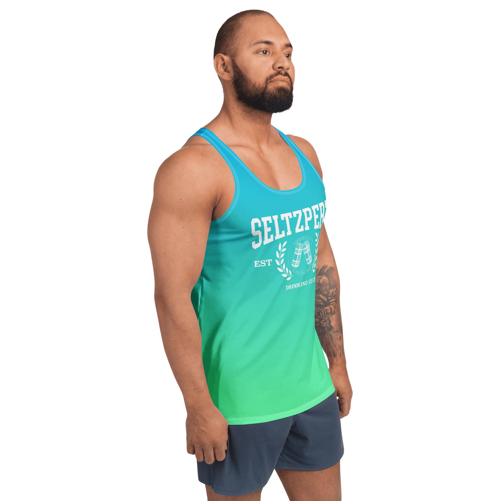 Seltzpert Drinking Club Blue Lagoon Men's Tank Top product image (3)