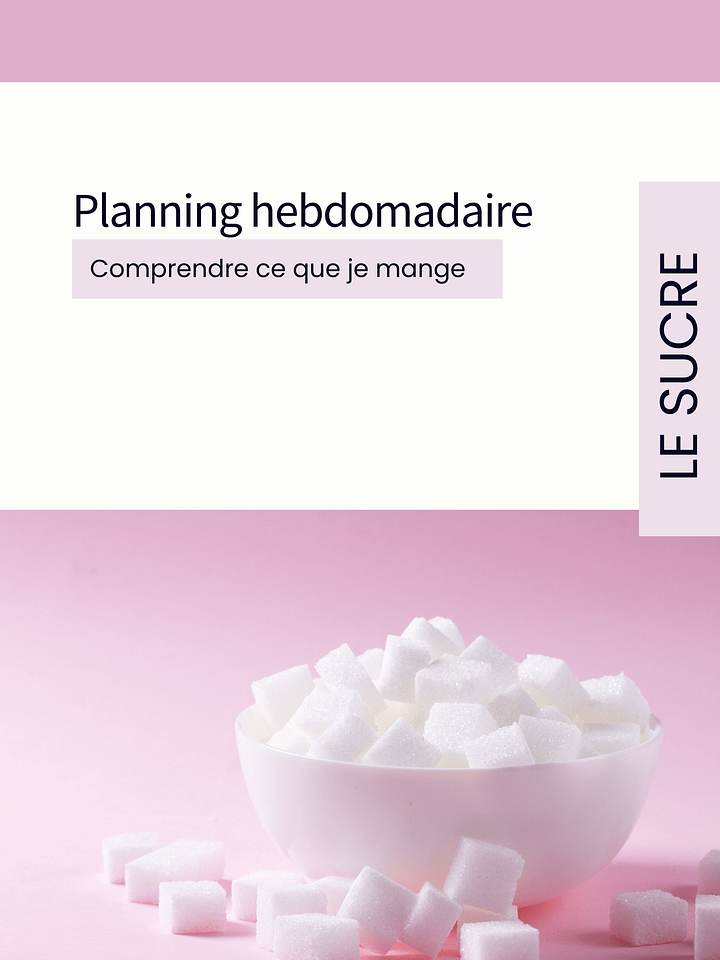 PLANNING HEBDOMADAIRE de consommation de sucre product image (2)