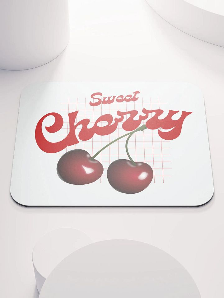 Sweet Cherry Grid Mouse Pad product image (1)