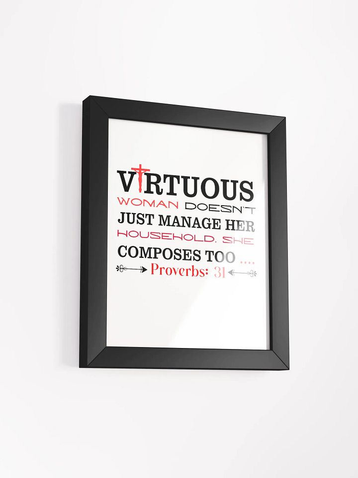 Virtuous Woman Inspirational Framed Poster product image (2)
