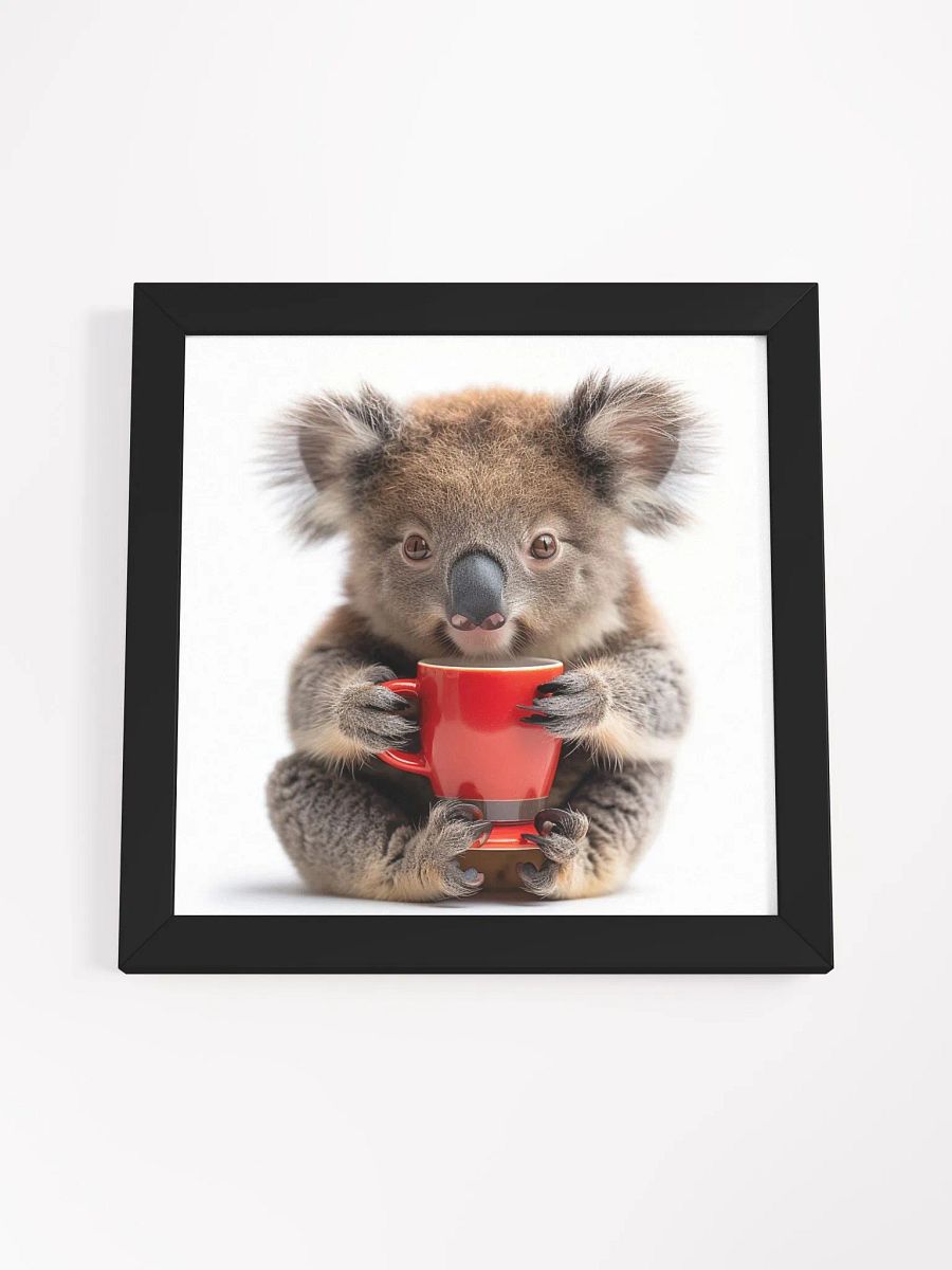 Coffee Lover Cute Baby Koala Bear Wall Art product image (4)