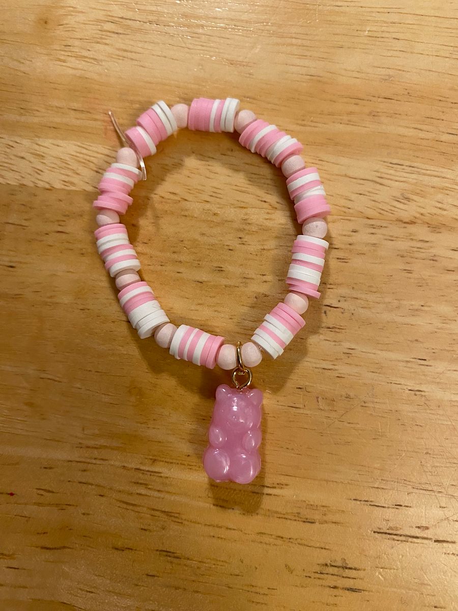 Pink & White Gummy Bear Bracelet product image (1)