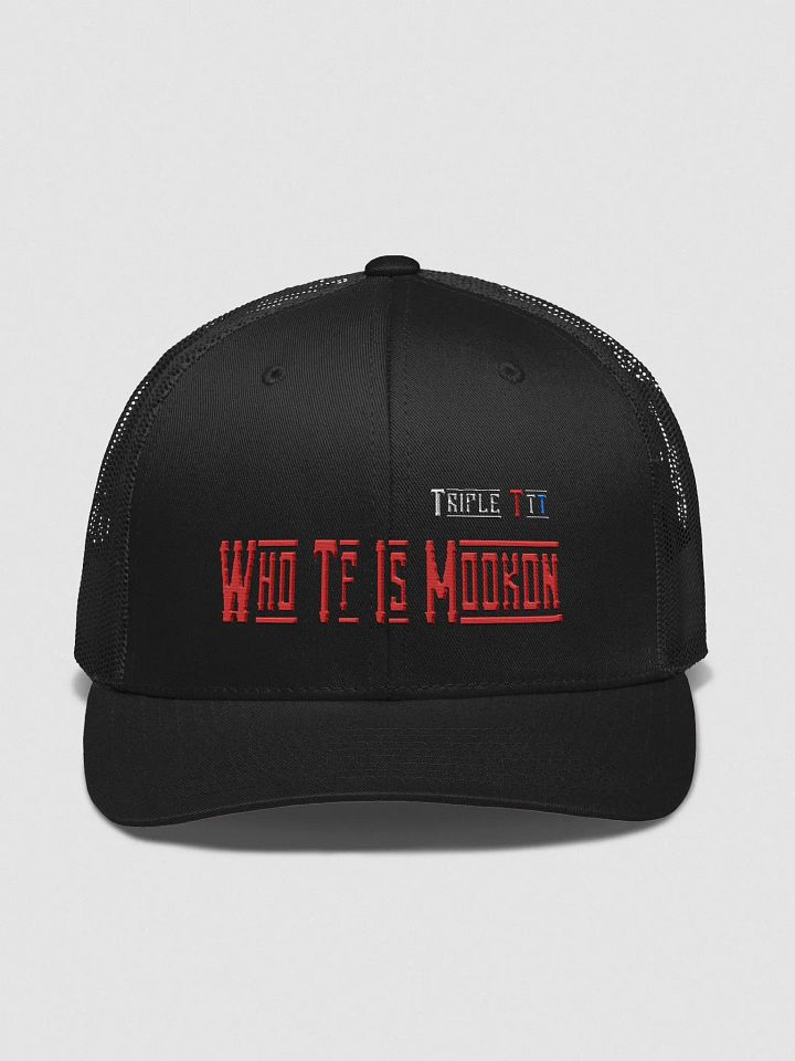 Who TF Is Mookon Trucker Hat Red Lettering product image (2)